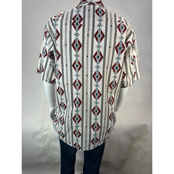 Panhandle Slim Mens Aztec Print Short Sleeve Shirt XL Cotton - Picture 13 of 16